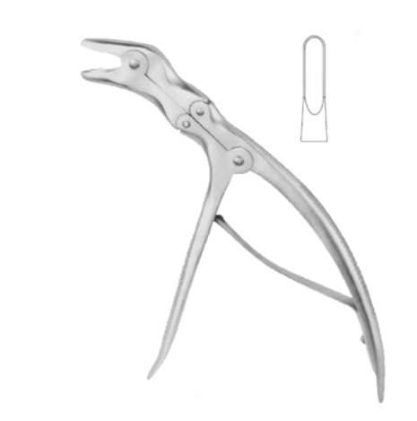 Rongeur de doble articulación poscraneal