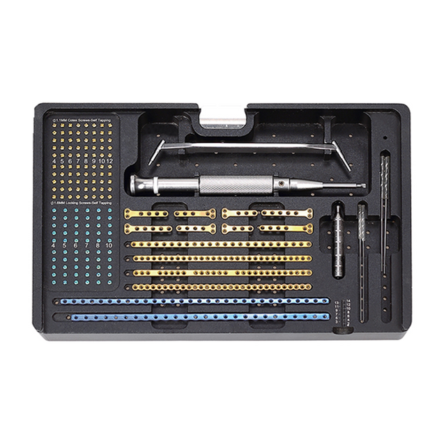 Kit de instrumentos con placa de bloqueo de 1,6 mm