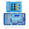 Juego de instrumentos de cabeza femoral de metal
