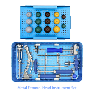 Juego de instrumentos de cabeza femoral de metal