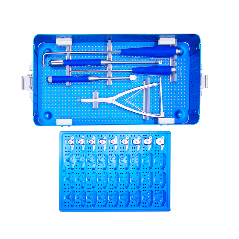 Juego de instrumentos espaciadores interespinosos