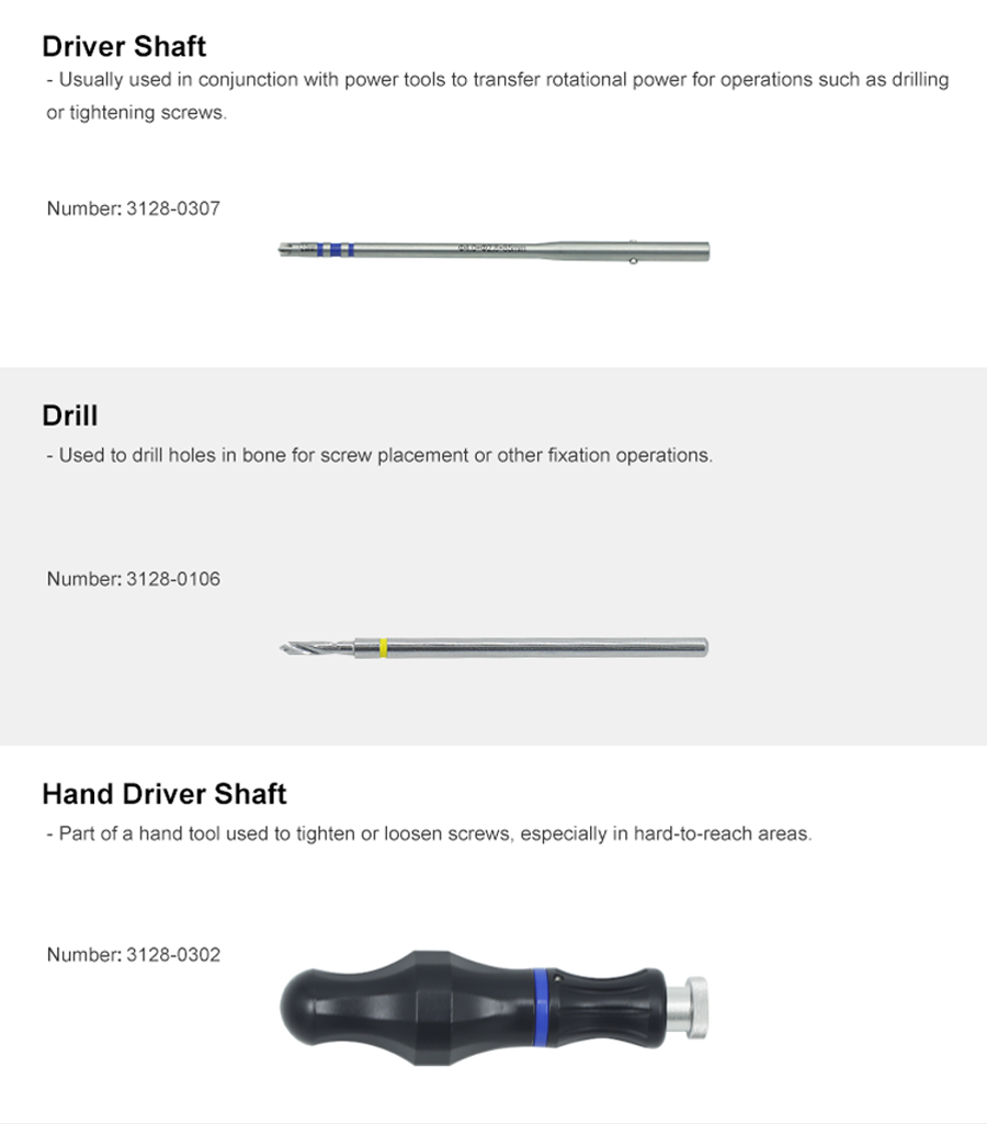set de instrumentos para placas maxilofaciales