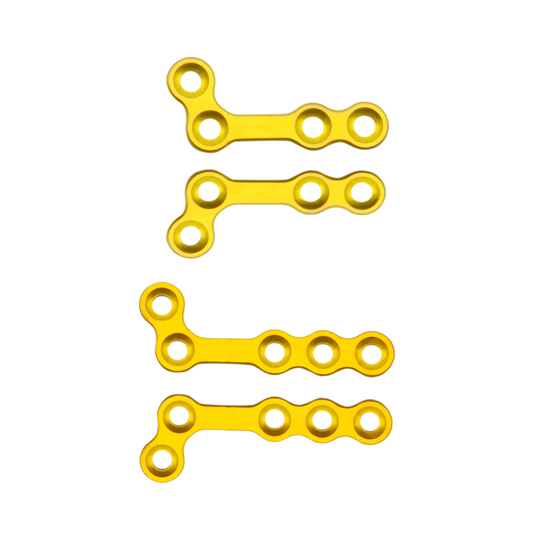 Placa maxilofacial de placa en L de 1,5 mm y 110°