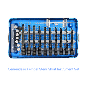 Juego de instrumentos cortos de femoal femoal sin cemento