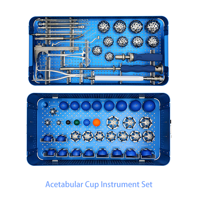 Juego de instrumentos de copa acetabular