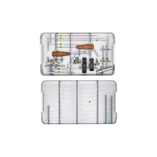 Conjunto de instrumentos de uñas intramedulares de cúbito