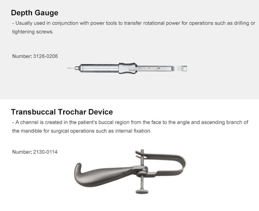 set de instrumentos para placas maxilofaciales