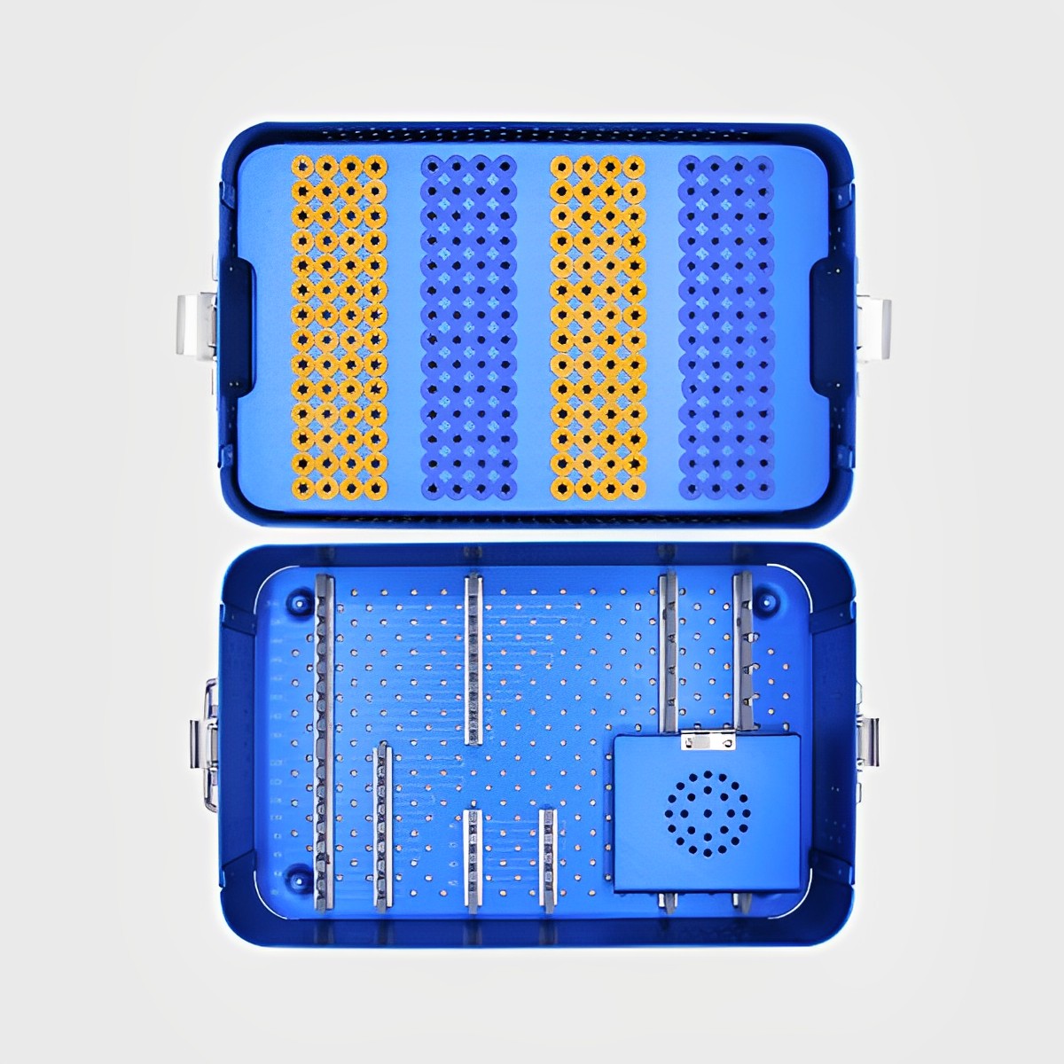 Caja de tornillos pediculares espinales