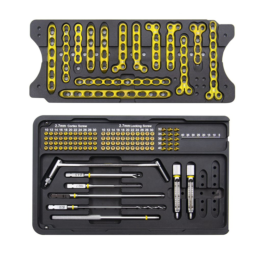 Juego de instrumentos de placa de bloqueo de mini fragmentos de 2,7 mm