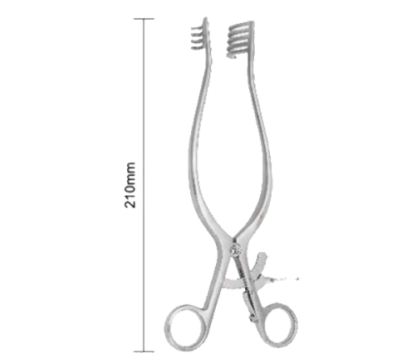 Retractor multigancho 210mm