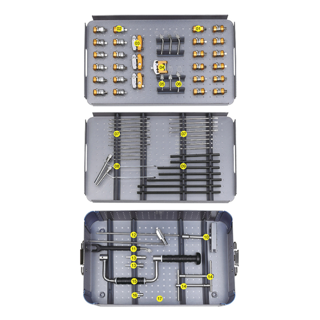 Hoffmann Tipo de fragmento pequeño Conjunto de instrumentos de fijador externo 7100-01
