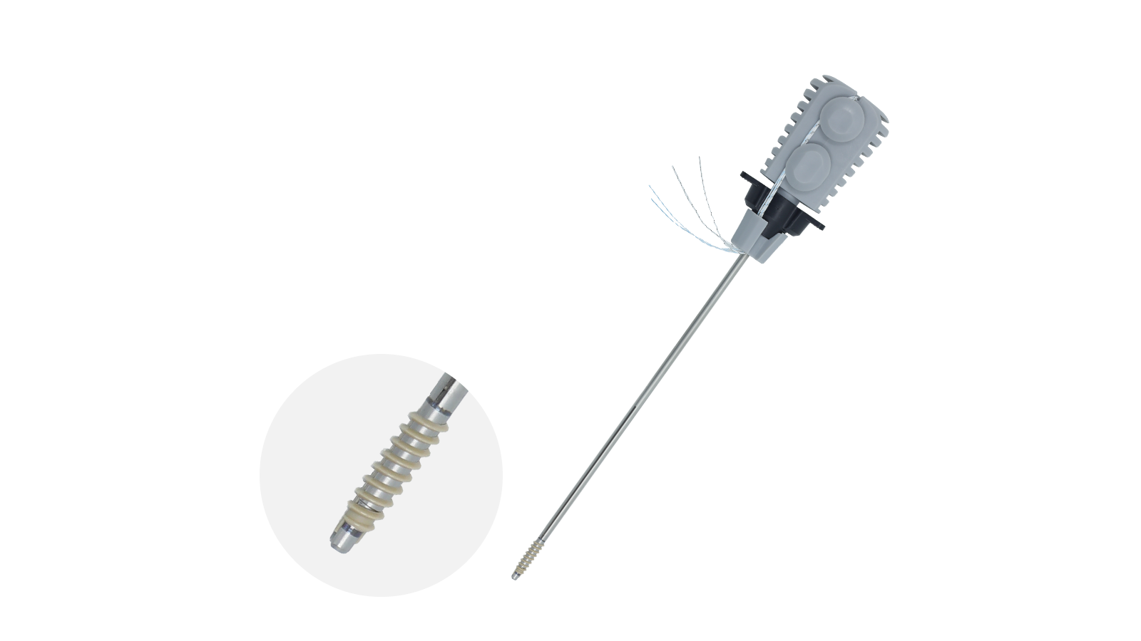 Anclaje de PEEK HollowFix — S102.206 — 4.5x19.5mm, 1/2#*950mm BL/W,1/2#*950mm